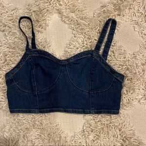 Denim crop top